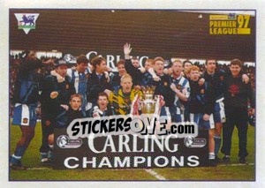 Sticker Manchester United (Champions 1995-96) - Premier League Inglese 1996-1997 - Merlin
