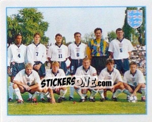 Figurina England Team Photo - Premier League Inglese 1996-1997 - Merlin