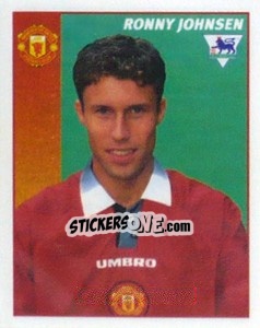 Figurina Ronny Johnsen - Premier League Inglese 1996-1997 - Merlin