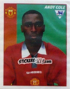 Cromo Andy Cole - Premier League Inglese 1996-1997 - Merlin