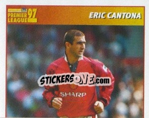 Sticker Eric Cantona (International Player - 1/2) - Premier League Inglese 1996-1997 n. 299 - Merlin