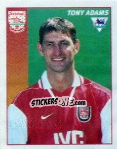 Figurina Tony Adams - Premier League Inglese 1996-1997 - Merlin