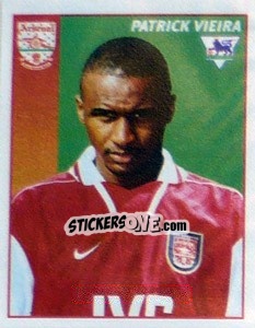 Sticker Patrick Vieira - Premier League Inglese 1996-1997 n. 18 - Merlin