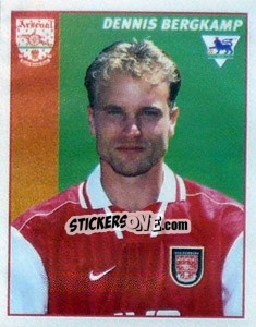 Cromo Dennis Bergkamp - Premier League Inglese 1996-1997 - Merlin