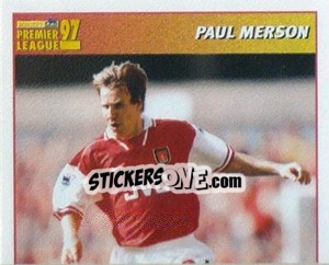 Sticker Paul Merson (International Player - 1/2) - Premier League Inglese 1996-1997 n. 23 - Merlin