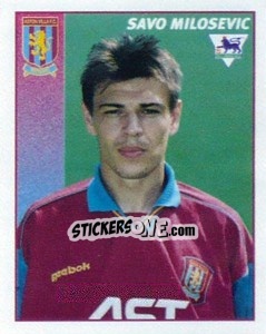 Figurina Savo Milosevic - Premier League Inglese 1996-1997 - Merlin