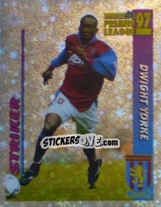 Figurina Dwight Yorke (Striker) - Premier League Inglese 1996-1997 - Merlin