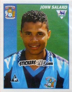 Cromo John Salako - Premier League Inglese 1996-1997 n. 124 - Merlin