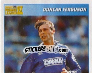 Figurina Duncan Ferguson (International Player - 1/2) - Premier League Inglese 1996-1997 - Merlin