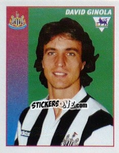 Sticker David Ginola - Premier League Inglese 1996-1997 n. 349 - Merlin