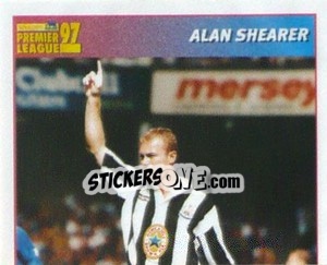 Sticker Alan Shearer (International Player - 1/2) - Premier League Inglese 1996-1997 - Merlin