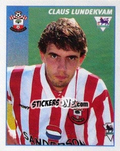 Cromo Claus Lundekvam - Premier League Inglese 1996-1997 - Merlin