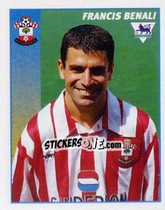 Sticker Francis Benali - Premier League Inglese 1996-1997 n. 424 - Merlin