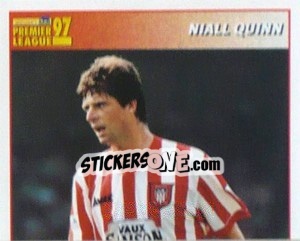 Sticker Niall Quinn (International Player - 1/2) - Premier League Inglese 1996-1997 - Merlin