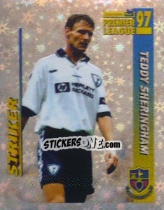 Sticker Teddy Sheringham (Striker) - Premier League Inglese 1996-1997 - Merlin