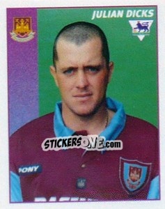 Sticker Julian Dicks - Premier League Inglese 1996-1997 - Merlin