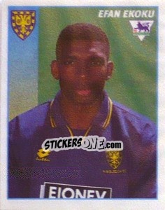 Cromo Efan Ekoku - Premier League Inglese 1996-1997 - Merlin