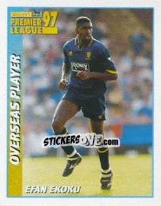 Sticker Efan Ekoku (Overseas Player) - Premier League Inglese 1996-1997 - Merlin
