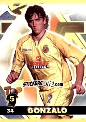 Figurina Gonzalo - Top Liga 2004-2005 n. 34 - Mundicromo