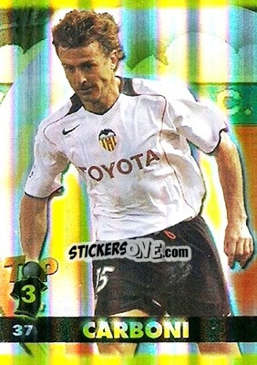 Sticker Carboni - Top Liga 2004-2005 n. 37b - Mundicromo