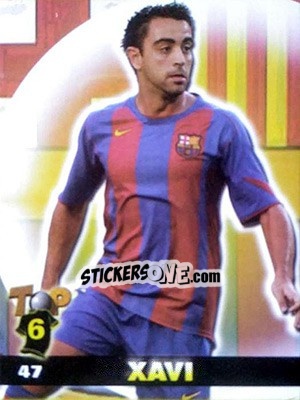 Sticker Xavi - Top Liga 2004-2005 n. 47 - Mundicromo