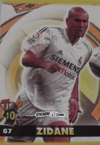 Figurina Zidane - Top Liga 2004-2005 n. 67 - Mundicromo