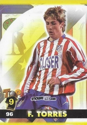 Cromo Fernando Torres - Top Liga 2004-2005 n. 96 - Mundicromo