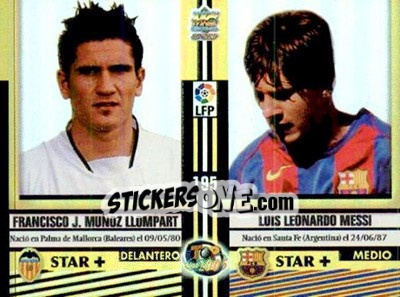 Sticker Xisco / Messi / Cancela / Borja - Top Liga 2004-2005 n. 195b - Mundicromo