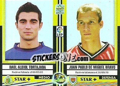 Cromo Puerta / Alcantara / Albiol / Bravo - Top Liga 2004-2005 - Mundicromo