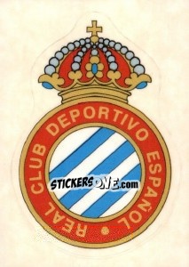 Sticker Escudo Real Club Deportivo Español - Liga Spagnola 1992-1993 - Panini