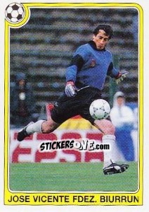 Figurina Jose Vicente Fdez. Biurrun - Liga Spagnola 1992-1993 - Panini