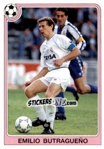 Cromo Emilio Butragueño - Liga Spagnola 1992-1993 - Panini