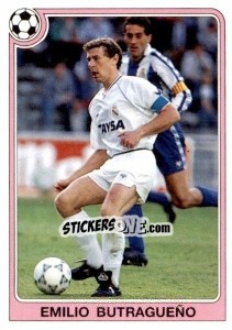 Sticker Emilio Butragueño - Liga Spagnola 1992-1993 n. 159 - Panini