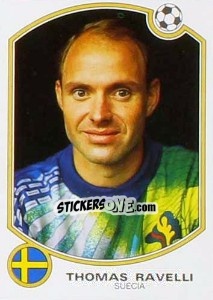 Figurina Thomas Ravelli (Suecia) - Liga Spagnola 1992-1993 - Panini