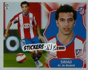 Sticker Simao - Liga Spagnola 2008-2009 - Colecciones ESTE