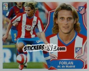 Sticker Forlan - Liga Spagnola 2008-2009 - Colecciones ESTE