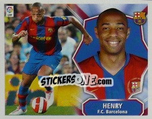 Cromo Thierry Henry - Liga Spagnola 2008-2009 - Colecciones ESTE