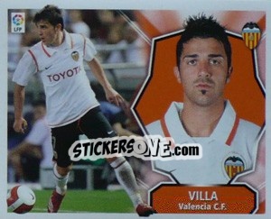 Sticker David Villa - Liga Spagnola 2008-2009 n. 441 - Colecciones ESTE