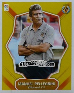 Cromo Entrenador - Manuel Pellegrini - Liga Spagnola 2008-2009 - Colecciones ESTE