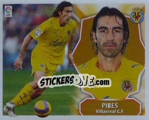Sticker Robert Pires - Liga Spagnola 2008-2009 n. 485 - Colecciones ESTE