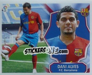 Sticker DANI ALVES (Barcelona) - Liga Spagnola 2008-2009 n. 517 - Colecciones ESTE