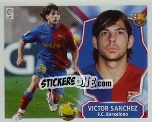Sticker Victor Sanchez (Barcelona) - Liga Spagnola 2008-2009 n. MI-3 - Colecciones ESTE