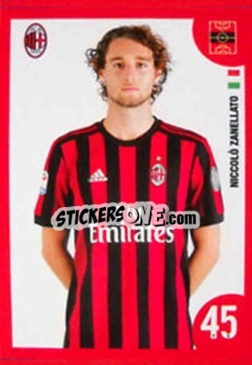 Sticker Niccolò Zanellato - A.C. Milan 2017-2018 n. 30 - Euro Publishing