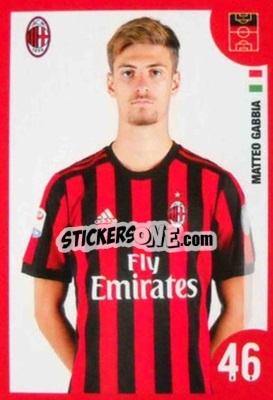 Sticker Matteo Gabbia - A.C. Milan 2017-2018 n. MG - Euro Publishing