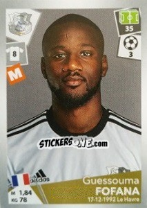 Sticker Guessouma Fofana - FOOT 2017-2018 n. 11 - Panini