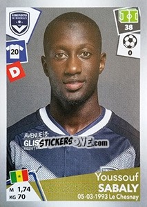 Sticker Youssouf Sabaly - FOOT 2017-2018 n. 59 - Panini