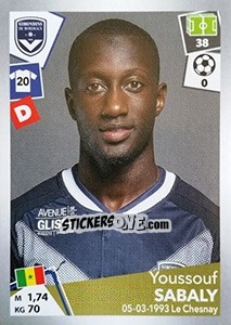 Sticker Youssouf Sabaly - FOOT 2017-2018 - Panini