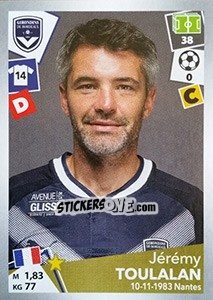 Sticker Jérémy Toulalan - FOOT 2017-2018 - Panini