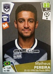 Sticker Matheus Pereira - FOOT 2017-2018 - Panini