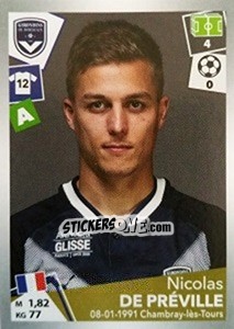 Sticker Nicolas De Préville - FOOT 2017-2018 n. 68 - Panini